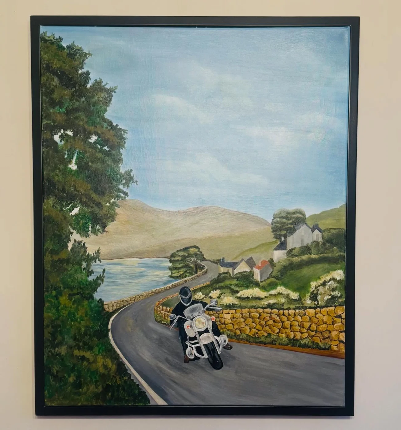 The bike, the stone walls, done