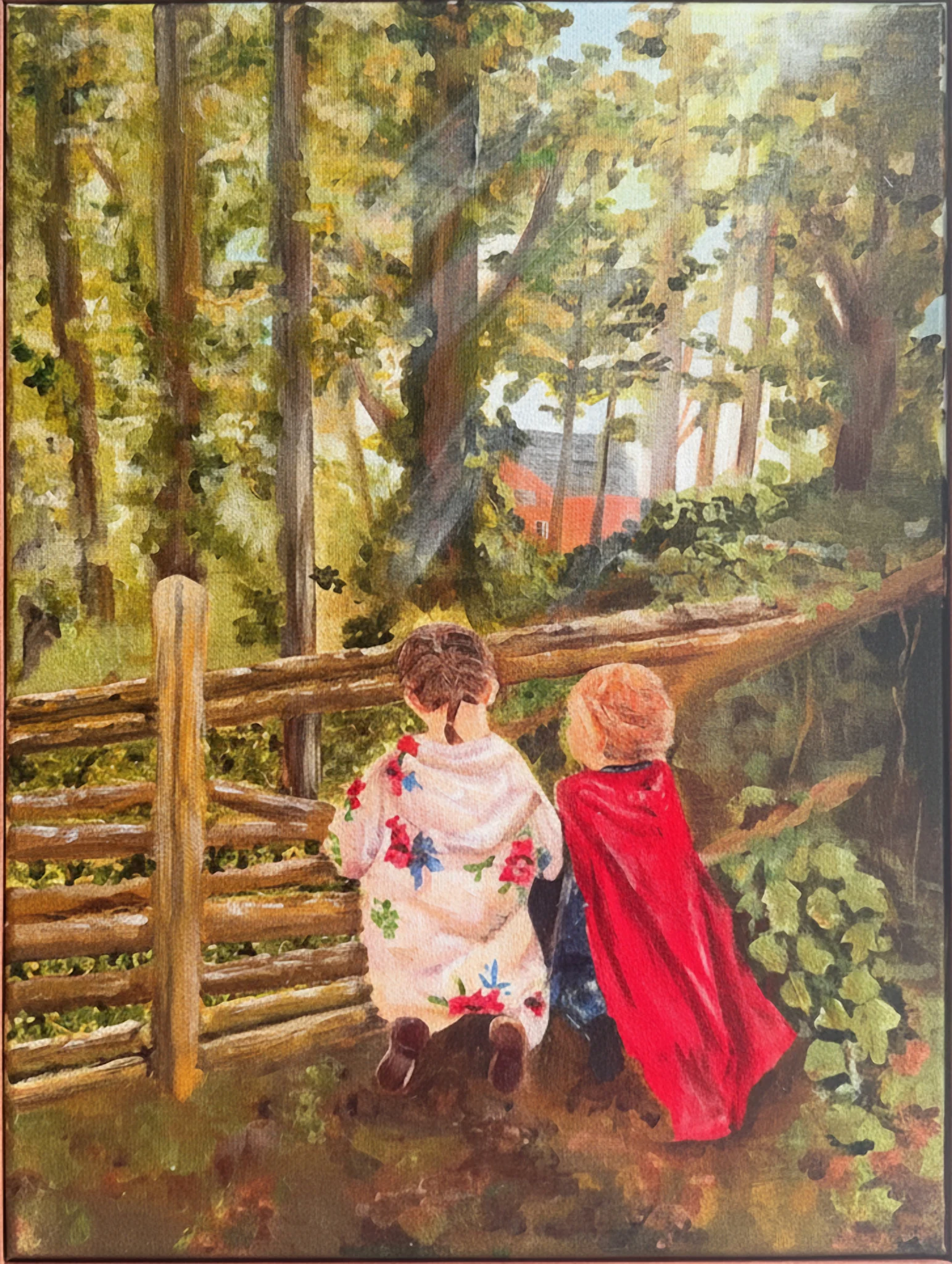 Up the Fields, acrylic on canvas