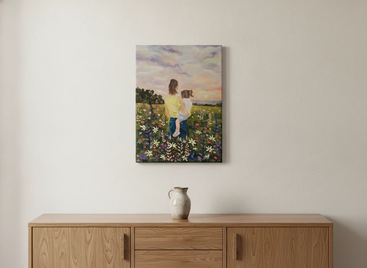 Mother's Day hung on a plain wall