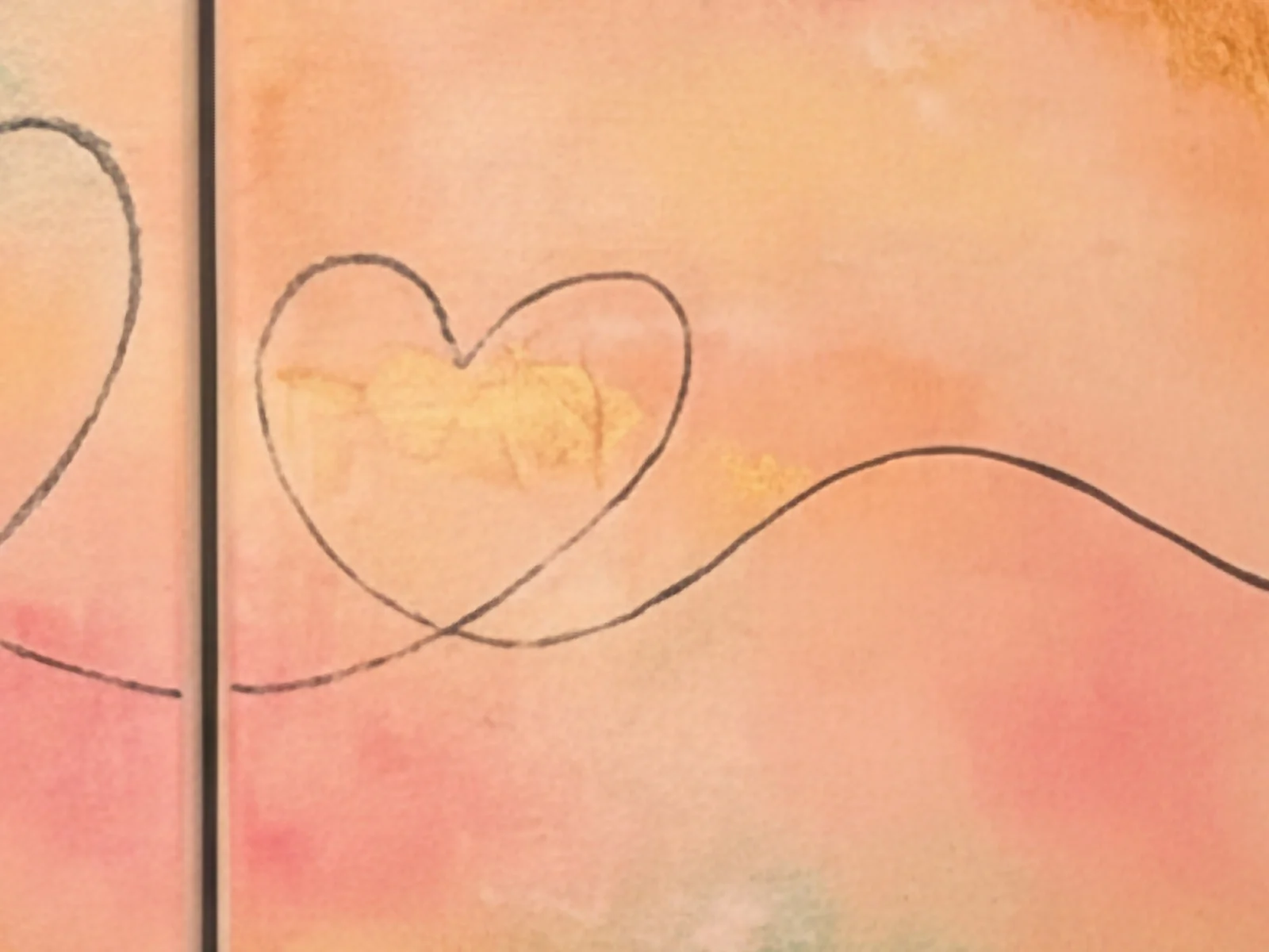 A close detail of the brush marks